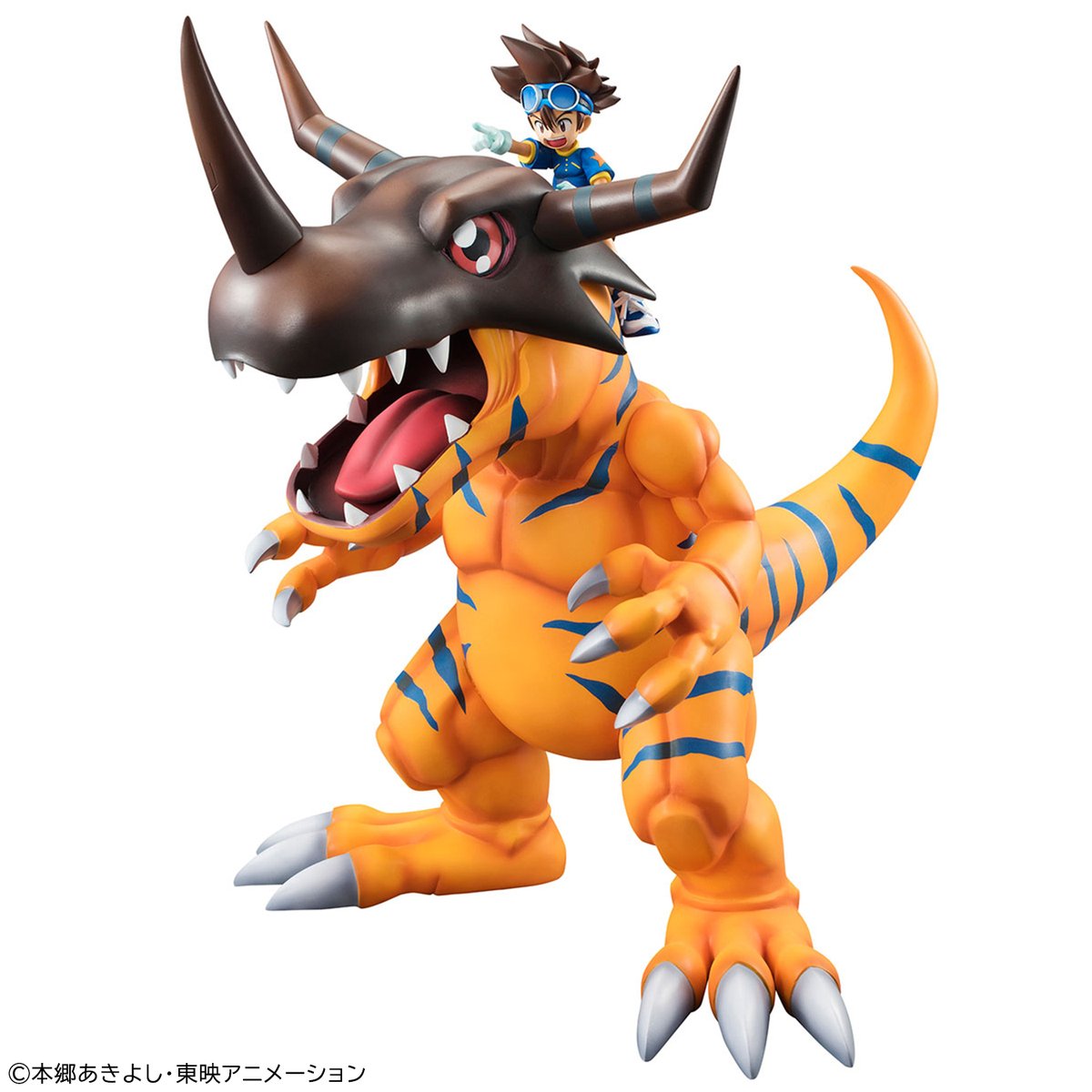 mega_hobby's tweet photo. 【#デジモン】

◤再販決定！◢

╋━━━━━
　G.E.M.シリーズ
　デジモンアドベンチャー
　グレイモン＆八神太一【再販】
　　　　　　━━━━╋

「G.E.M.デジモン」シリーズの
『グレイモン＆八神太一』が再登場❕

⏰予約開始は6月5日(金)

予約情報は当アカでお知らせメガ！
https://t.co/DhMviyWUFi
#digimon