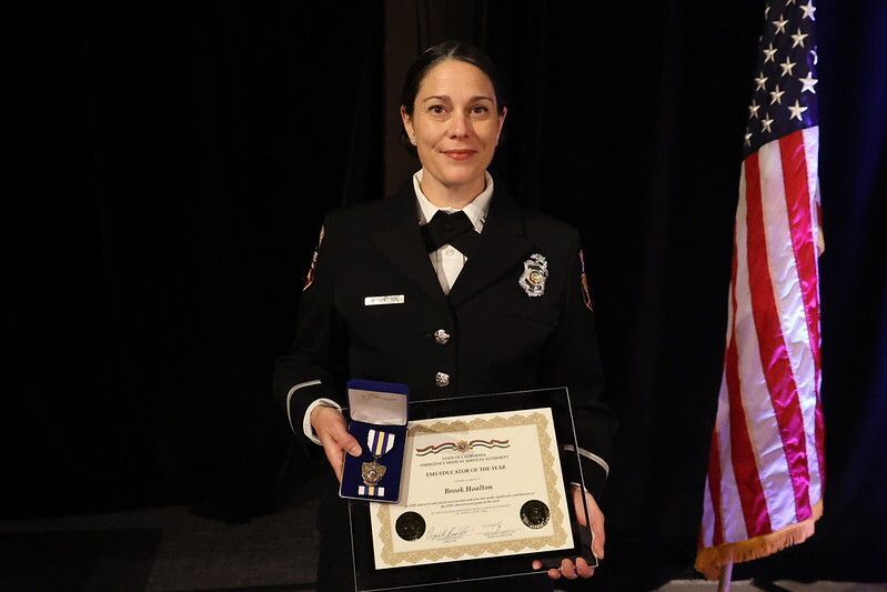 CAL_FIRE's tweet photo. Behind every emergency response is a person who showed up trained, prepared, and committed.

Earlier this week, CAL FIRE personnel were recognized at the 2026 California EMS Awards, an annual ceremony honoring the individuals and teams who go above and beyond in emergency medical care across California. This award is a reflection of their commitment and of the standard our members hold themselves to in service to California's communities.

👏 Join us in congratulating our honorees!

#CALFIRE #EMSAwards #ThankYou #EmergencyMedicalServices