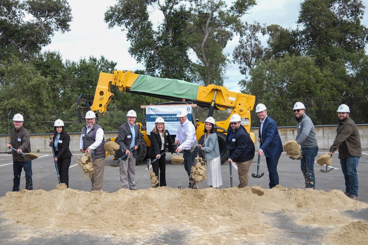 CaWaterBoards's tweet photo. On May 28, State Water Board Member Sean Maguire spoke at the Carpinteria Advanced Purification Project groundbreaking.

The new facility will be able to inject up to 1 million gallons of treated wastewater per day into the groundwater basin for future drinking water supplies . https://t.co/32IK1xpHPt