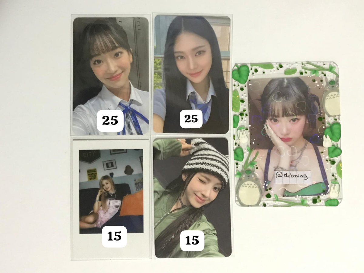 dubning's tweet photo. vendo /  venda   ♪ྀི 
• valores na imagem + frete 
• por favor, leia meus termos antes de chamar. ♡︎
• 🪷 - preferência pra quem levar +1

ive nmixx le sserafim aespa stayc leeseo liz jiwoo eunchae yunjin isa sumin ningning PP https://t.co/IsED4ZJ9SP