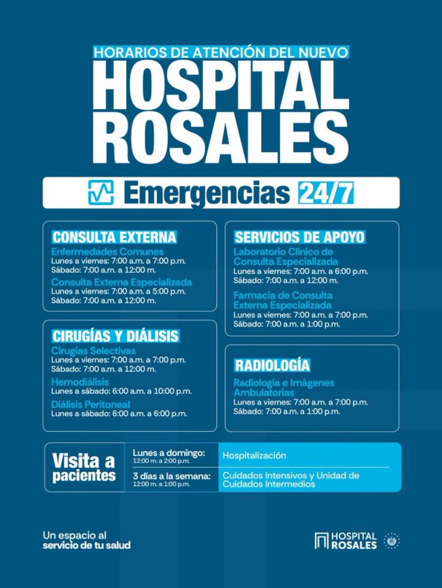 borisplatero's tweet photo. ‼️ DATOS DE INTERÉS DE @elnuevorosales  este hospital representa una transformación histórica en la salud pública de El Salvador. Es considerado uno de los más avanzados de Centroamérica, diseñado para ofrecer atención de alta calidad comparable o superior a la privada, pero con énfasis en lo público como prioridad. 

☑️ Fuentes de financiamiento
La construcción y equipamiento se financiaron con fondos propios del Gobierno de El Salvador (impuestos), con una inversión anunciada de alrededor de $61.2 millones
•  Primera piedra en junio 2023.
•  Inauguración oficial el 1 de junio de 2026
☑️ Nivel del hospital
Es un hospital de tercer nivel atención de alta complejidad, es un centro médico de máxima complejidad. Está equipado con tecnología avanzada y personal altamente especializado para tratar enfermedades raras y complicadas, realizar cirugías complejas y atender emergencias graves, con áreas de bajo riesgo. Incluye consulta externa especializada, hospital de día y servicios integrales. 
☑️ Tecnología y equipo médico
Cuenta con tecnología de última generación:
•  Cirugía robótica.
•  Quirófanos híbridos (primero en Centroamérica, con imagenología en tiempo real como tomografía y resonancia magnética).
•  Quirófanos multifuncionales.
•  Equipos de imagenología avanzada.
•  Laboratorio automatizado de alta eficiencia para dar cientos de resultados por hora.
•  Unidad de hemodiálisis con 140 máquinas más de 400 pacientes por día).
• Soporte hepático artificial.
• Amigable con el medio ambiente, autosostenible: paneles solares, tratamiento de aguas). 
☑️ Especialidades y capacidad
•  Alrededor de 50 especialidades incluyendo oncología/hemato-oncología (con trasplante de médula ósea por primera vez disponible y accesible al público), cardiología, nefrología, neurocirugía, geriatría, etc.
•  Más de 700 camas (incluyendo UCI).
•  Más de 85 consultorios.
•  Salas de procedimientos, cuidados paliativos, etc.
•  Capacidad para atender miles de personas al año. 
☑️ Cuerpo médico y equipo
Personal capacitado. Se enfatiza la formación y el enfoque en atención humana (acompañamiento y orientación durante todos los procesos hospitalarios), además de la tecnología de punta. 
☑️ Costos de atención
Es gratuito para los salvadoreños. Todos los servicios son sin costo alguno.

‼️ En resumen, el nuevo Rosales es un logro y cumplimiento de este gobierno que eleva significativamente la capacidad y calidad de la salud pública en El Salvador, con énfasis en modernidad, sostenibilidad y acceso universal gratuito.