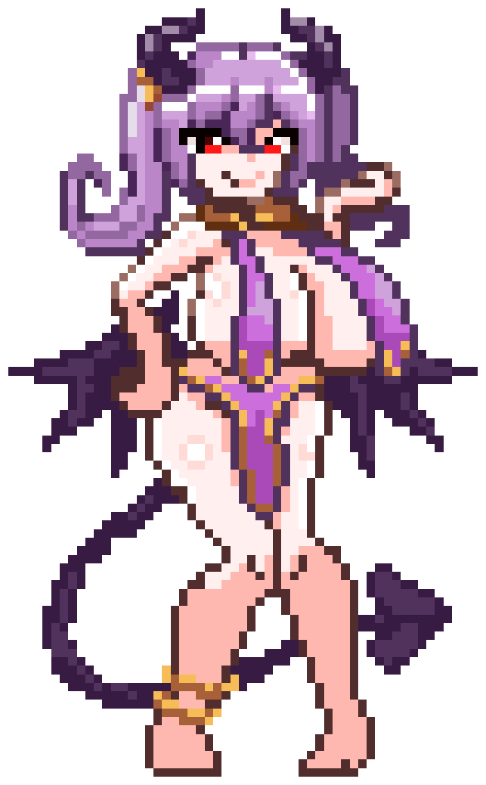 motonamerou's tweet photo. #魔物娘図鑑 #monstergirl
サキュバスちゃんのドット絵、修業期間を経ていい感じに描けるようになってきた https://t.co/j5qDF8anwx