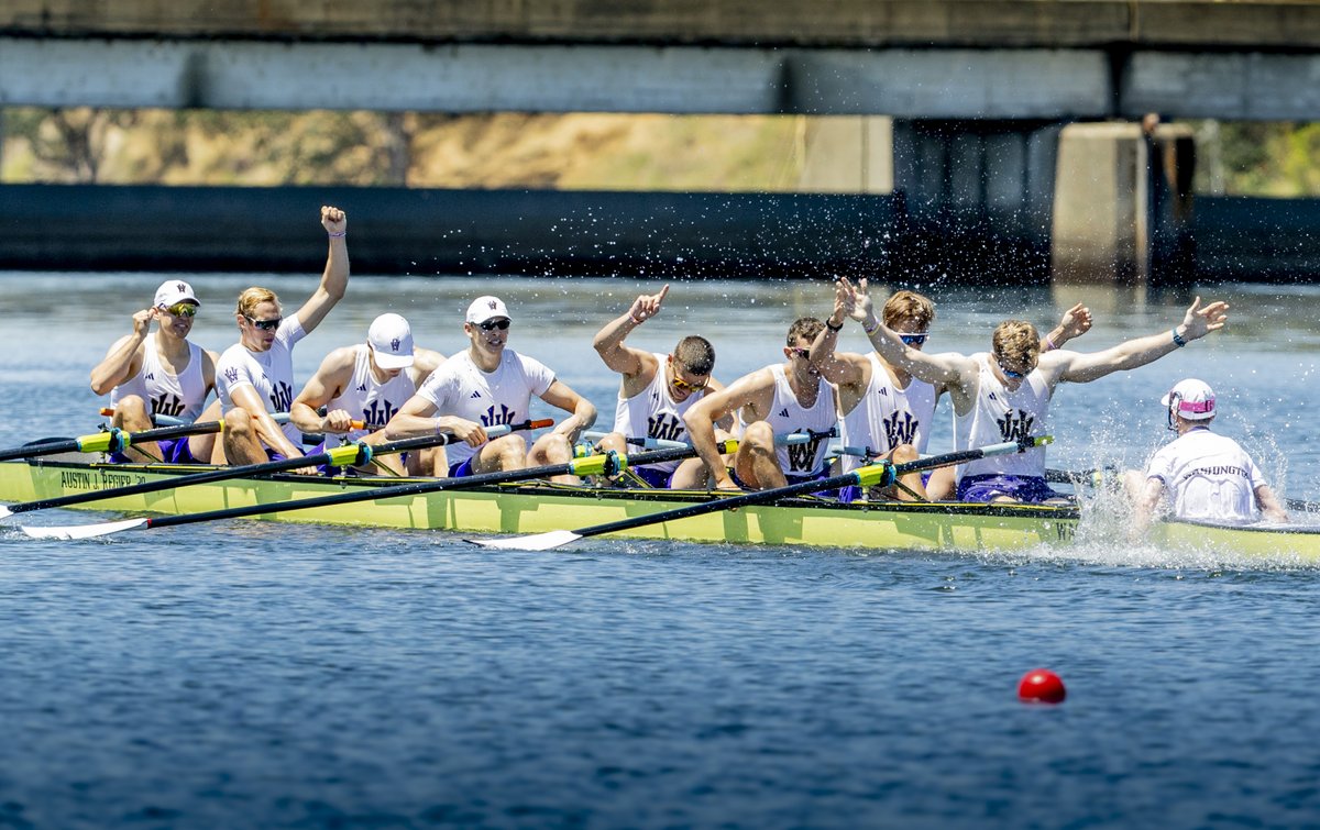 UW's tweet photo. THREE-PEAT NATIONAL CHAMPS 🏆🏆🏆

On Sunday, men’s rowing won the National Championship for the third year in a row and for the 22nd time in school history https://t.co/5SyQhDBnho