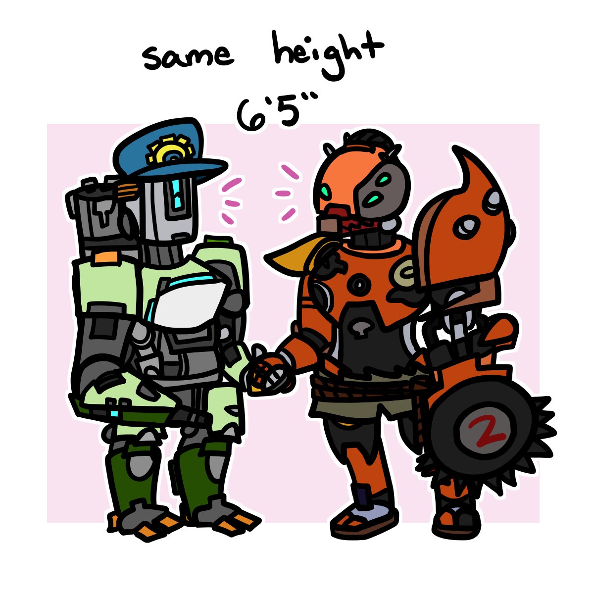 jellosdeath's tweet photo. my two favs... bation and bop... #overwatch #deadlock #bastion #bebop https://t.co/1Hu6wN7nHj