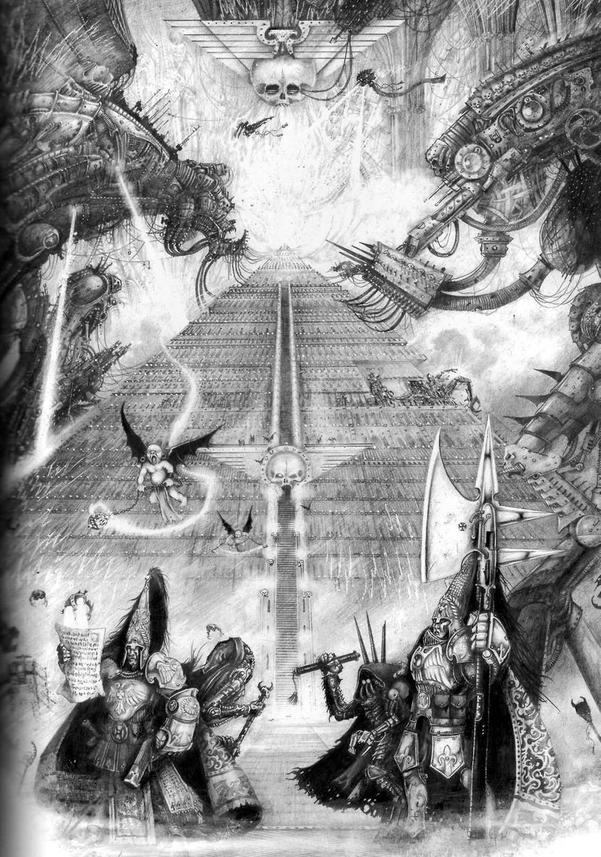 Zedait's tweet photo. RIP to a god among men of art. John blanche will be missed but celebrated for bringing life to Warhammer in a way that won't be easily replicated. https://t.co/7poQy8oZtz