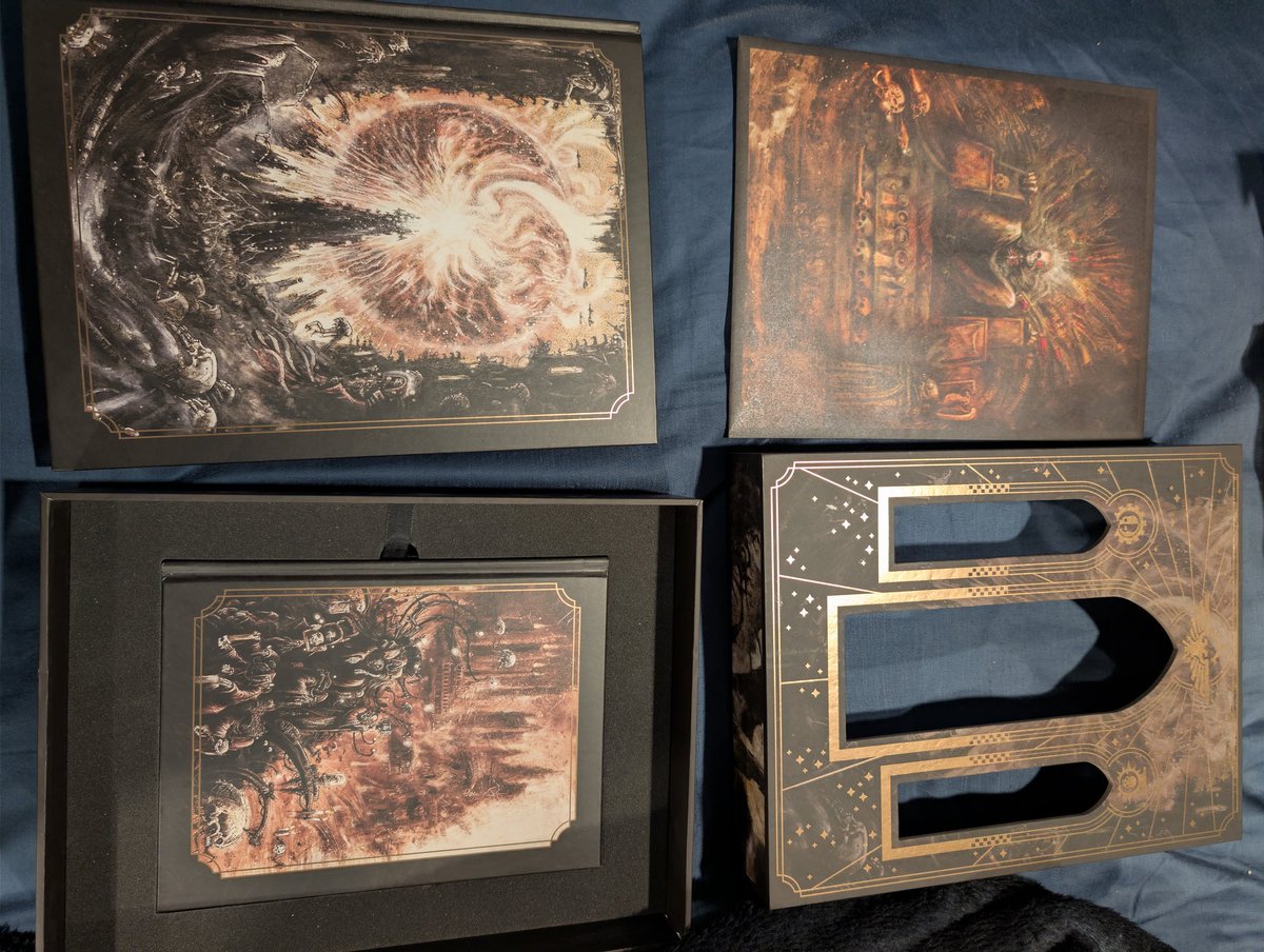 Zedait's tweet photo. I'm glad to own physical pieces of his art from the 10th edition limited edition rulebook. https://t.co/CJtG5oAWnj