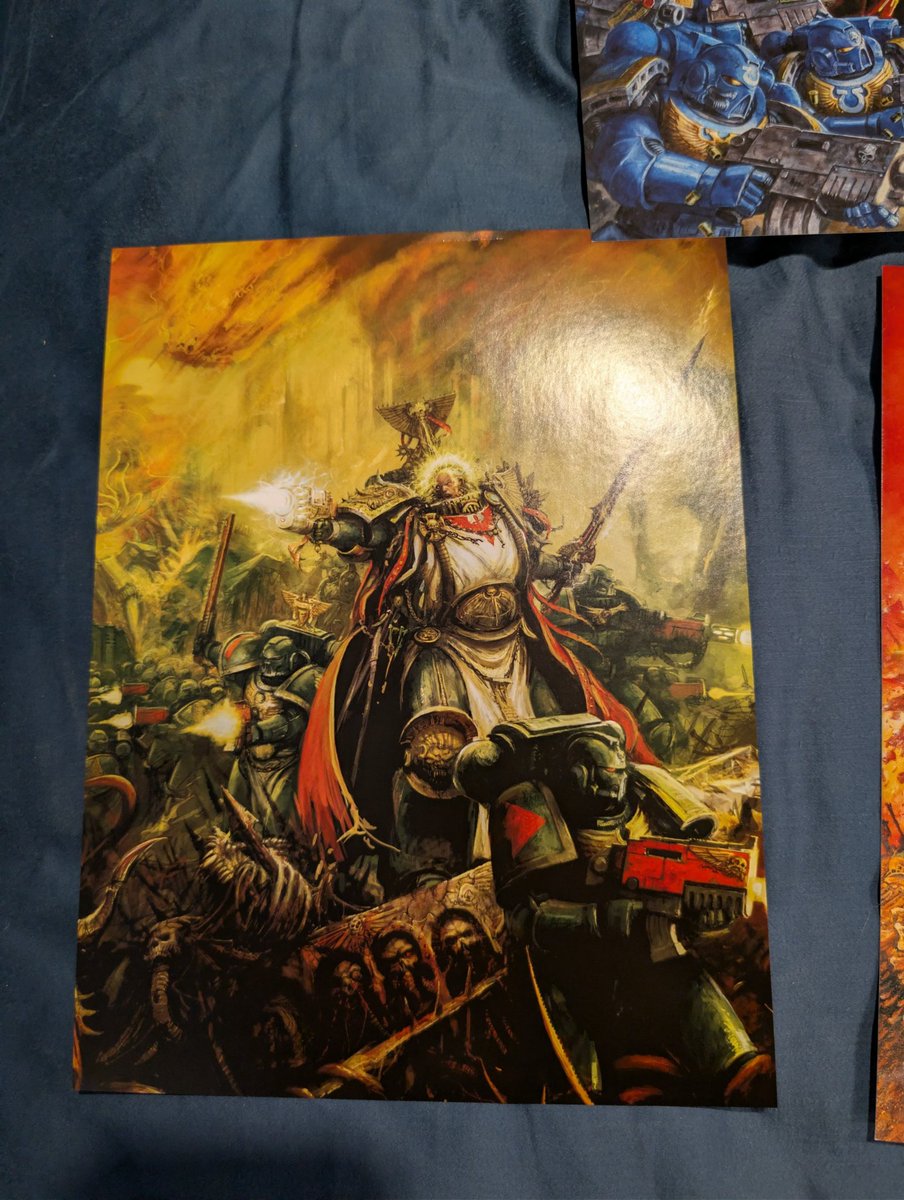 Zedait's tweet photo. I'm glad to own physical pieces of his art from the 10th edition limited edition rulebook. https://t.co/CJtG5oAWnj