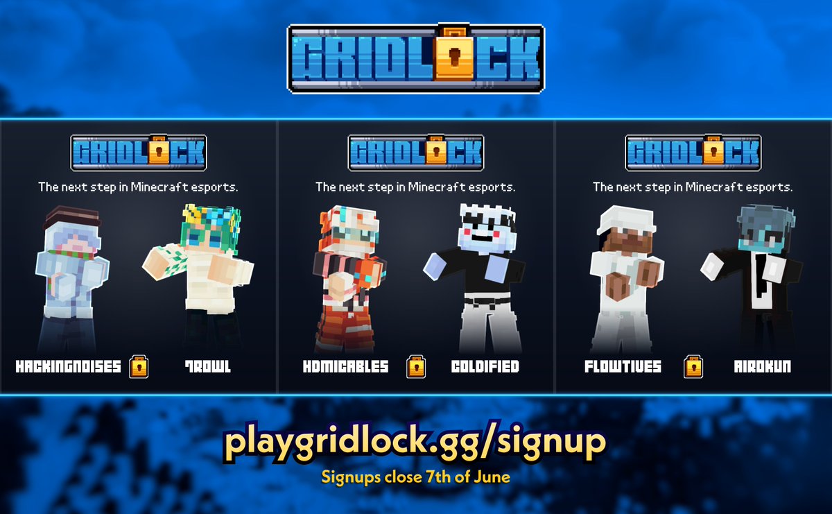 play_gridlock's tweet photo. 🔴 Gridlock signups are live NOW! 

Check out some of the EU roster that is locked in and ready to go 👀

Want to join in on the action? Signup at the link below ⬇️ https://t.co/LiYPywlZIv