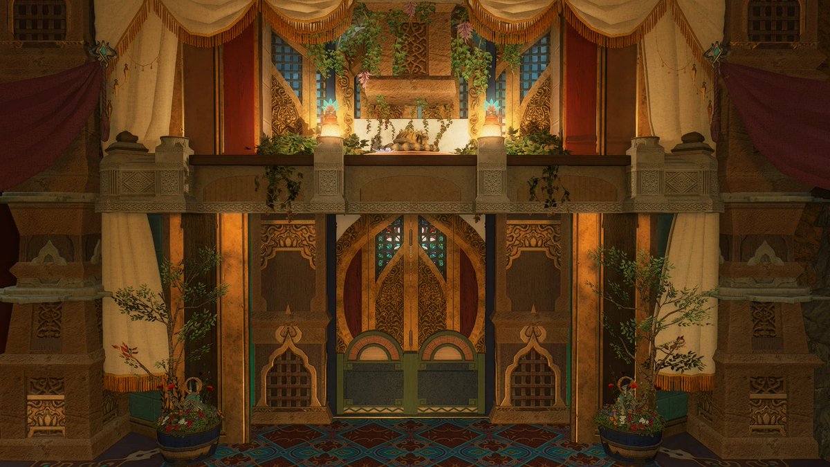 GelatinPanda's tweet photo. [L] Thavnairian Splendor 🍇🕌

My first complete build after my almost year long break! It was nice to get back into it with the slot increase ☺️

Aether [Cactuar] | Empyreum | Ward 1 | Plot 60
🏷️#GellyHousing 

#ff14ハウジング 
#ff14housing 
#HousingEden https://t.co/pgaerZrZOB