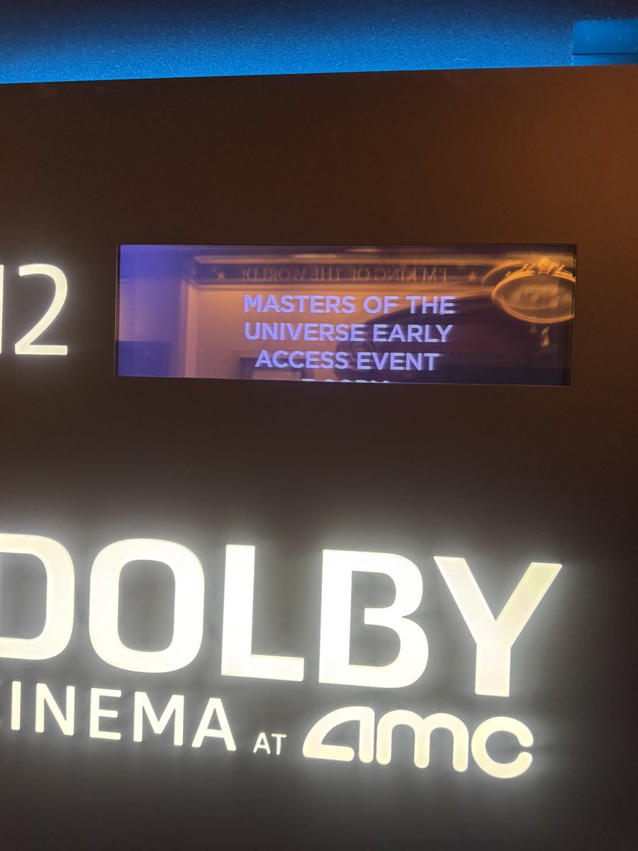BlackNezzy's tweet photo. #nowwatching #heman #MastersOfTheUniverse early access at @AMCTheatres in @Dolby I’ve never seen the cartoon and don’t know what a he man is but we gonna see it anyway hope for a good film. Review tonight https://t.co/korUDNsGKU