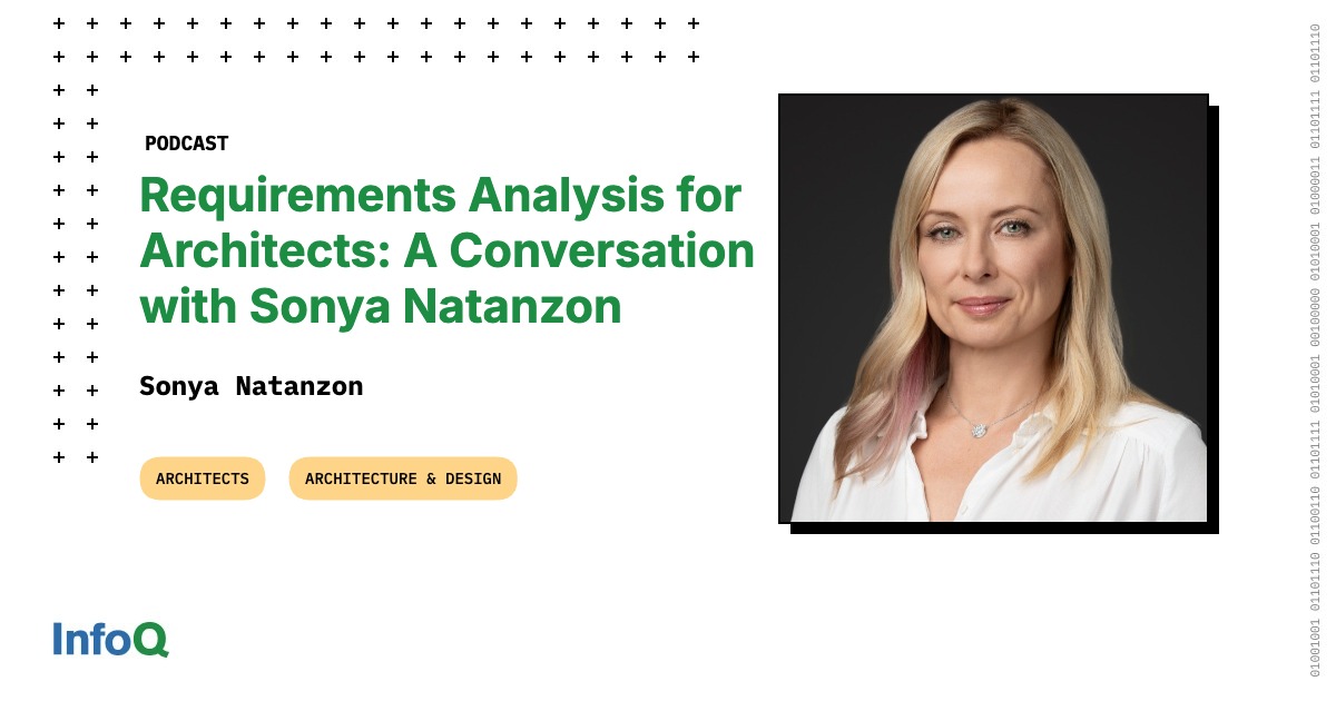 InfoQ's tweet photo. This #InfoQ podcast breaks down the critical intersection of technical &amp; social architecture.

Key takeaways:
• Business > Tech: How the company operates matters
• Focus on Outcomes: Good requirements look at problems to solve
• Embrace Constraints

🎧 https://t.co/A73GoetskA https://t.co/WAojkk5uq4