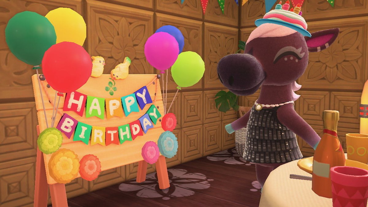 1_y3k's tweet photo. リアーナさん　お誕生日おめでとうございます🎉🎂

#あつ森　#あつまれどうぶつの森 https://t.co/2WVoyR48YL