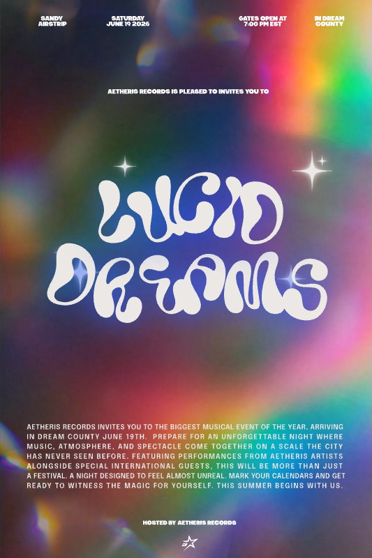 AetherisRecord's tweet photo. Can you guess some of the artists performing at this year’s Lucid Dreams ? Hint: She Want It All. Get ready to TURN IT UP, because the festival of the summer is right around the corner.

We can’t wait to see you there. https://t.co/YEWLnA4yv2