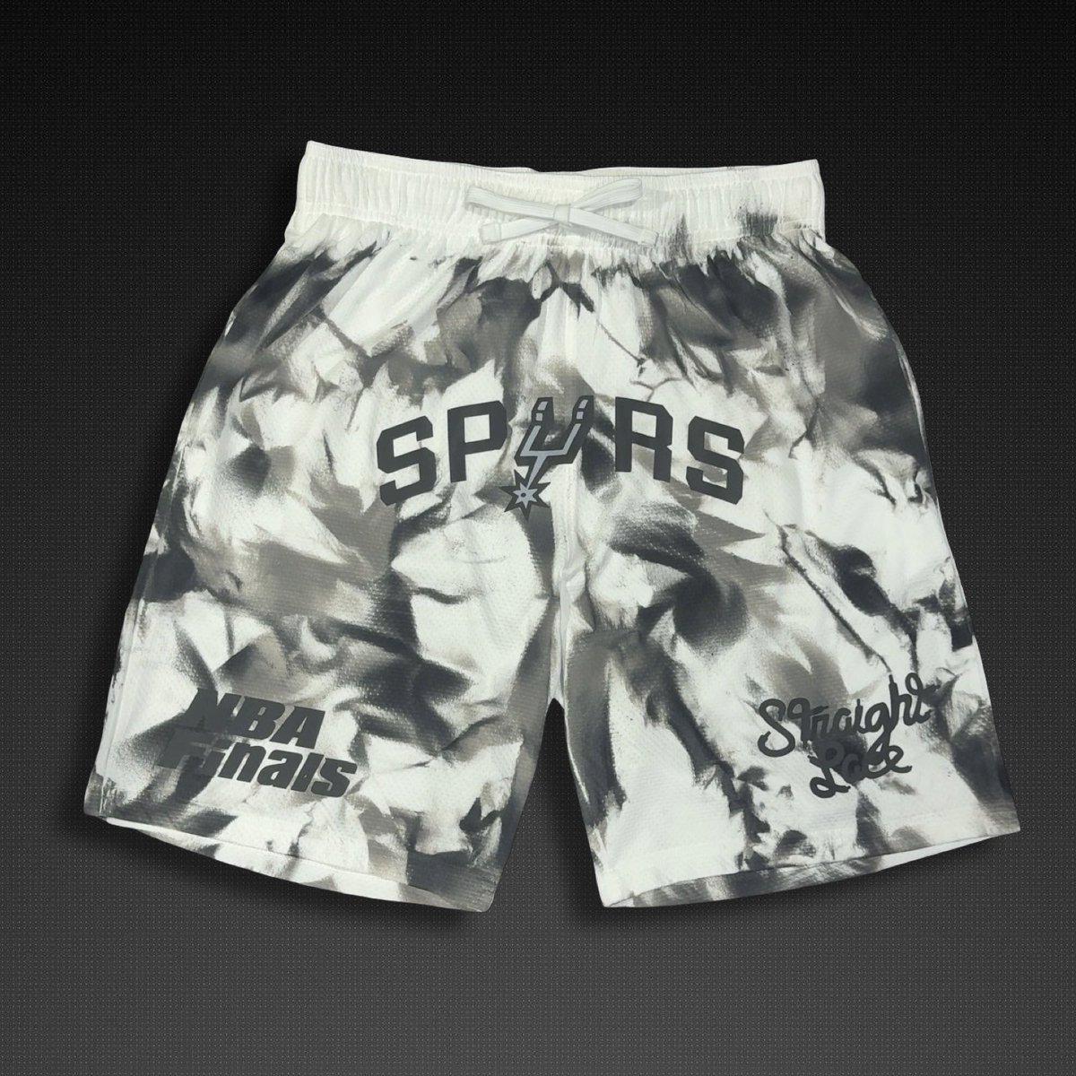 STRAIGHT_LACE's tweet photo. STRAIGHT LACE CUSTOM 3M TIE DYE SHORTS🏀⛹️‍♂️

❗️LIMITED EDITION NBA FINALS EXCLUSIVE❗️#knicks #spurs https://t.co/rn6MOaa6zd