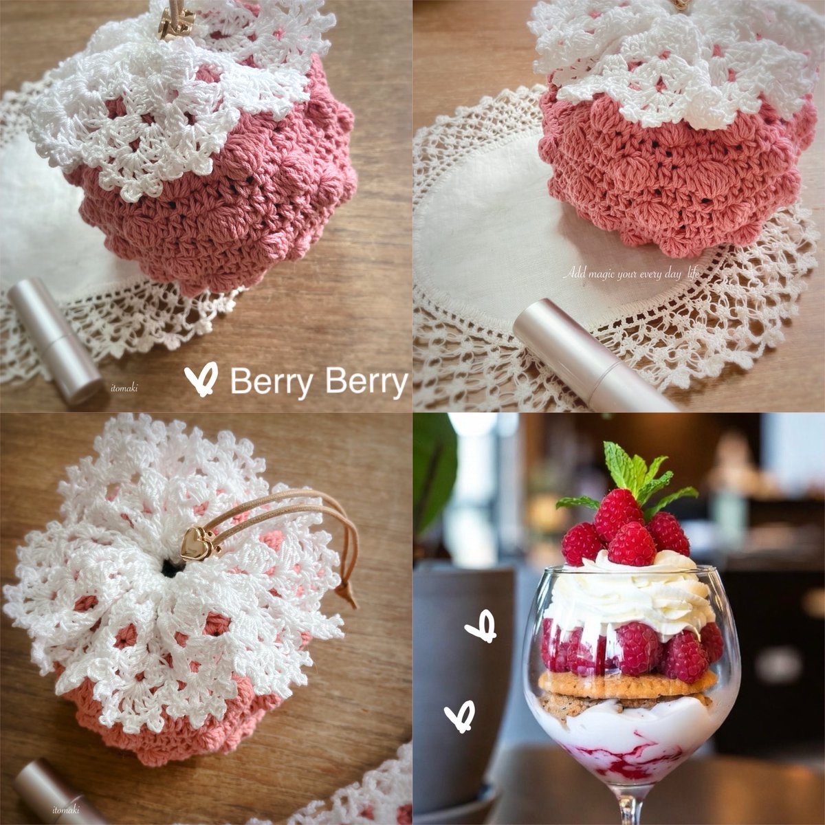 itomaki36643121's tweet photo. Berry Berry🍓
ラズベリーのスタンプが…ない

可愛いBerryが主役のミニポーチ
ストッパー付きで中身をしっかり守ります

ぽこぽこBerryの巾着🍓
https://t.co/1h9DaTrWkA

レース部分は
 fuwaricoさん動画参考です

宜しければ覗いてみてくださいね https://t.co/STIuC4pJKY