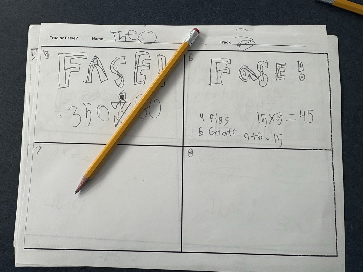 ReadWriteRPT's tweet photo. 3G and 4G AIG math students have been playing "True or False?" using their data analysis knowledge and critical thinking powers. 💭🧠🗣️These tasks allow students to discuss &amp; debate with their teammates while also practicing their math writing skills. #giftedkidsrock #aesAIG https://t.co/HsJR80uXJW