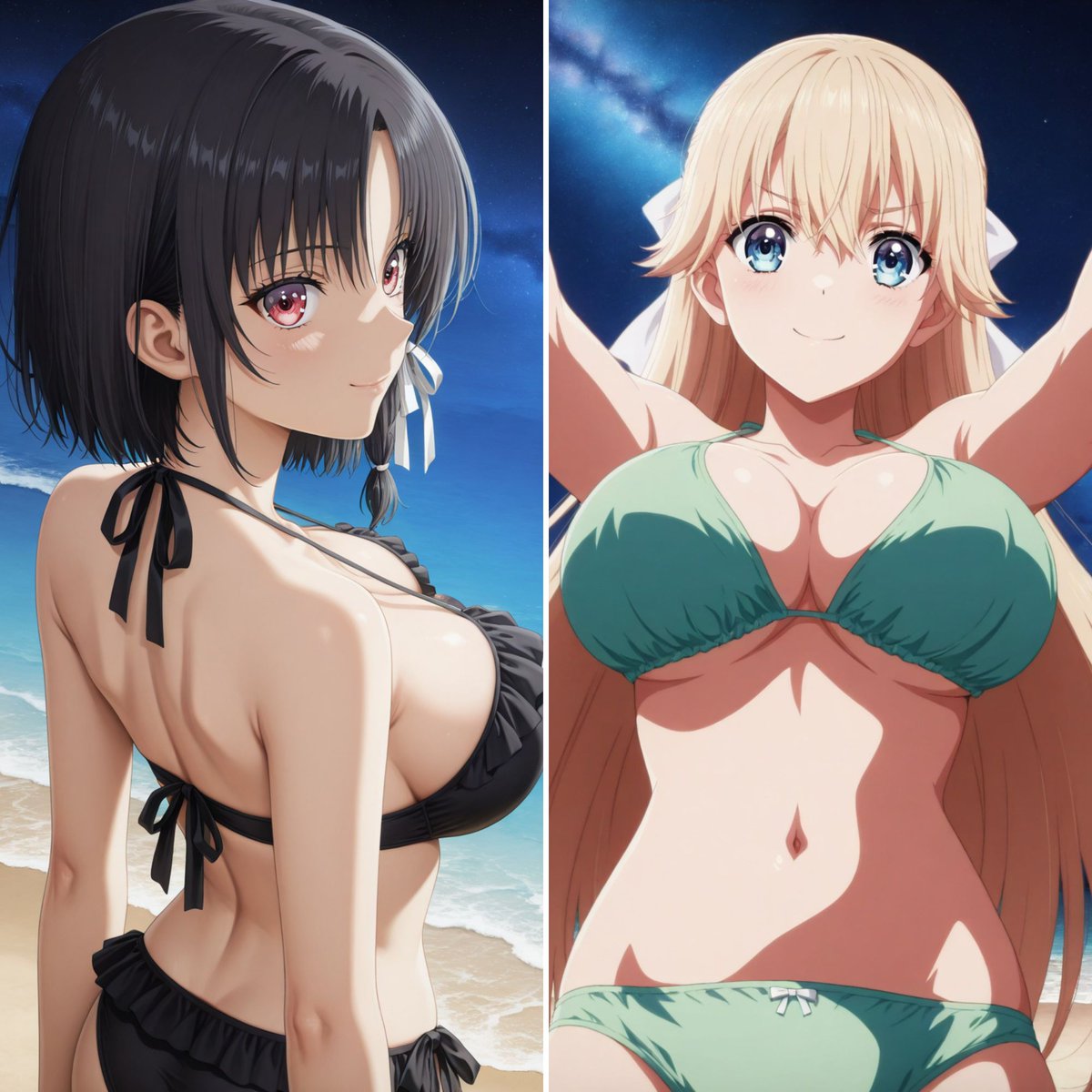 GoodAi044's tweet photo. Suzune Horikita 🖤
vs
Tsubasa Nanase 💚

Who is the best girl? 👀✨

Team Horikita 🖤
or
Team Tsubasa 💚
#anime #fanart #animegirl
#SuzuneHorikita #TsubasaNanase
#bikini #swimsuit
#ClassroomOfTheElite
#七瀬翼 #堀北鈴音 https://t.co/EWKH0XKZ9J