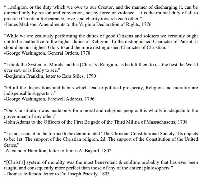 DStackhousePhD's tweet photo. Some thoughts of the Founding Fathers on Christ, Christianity, and religion: https://t.co/sKYUa3dP77
