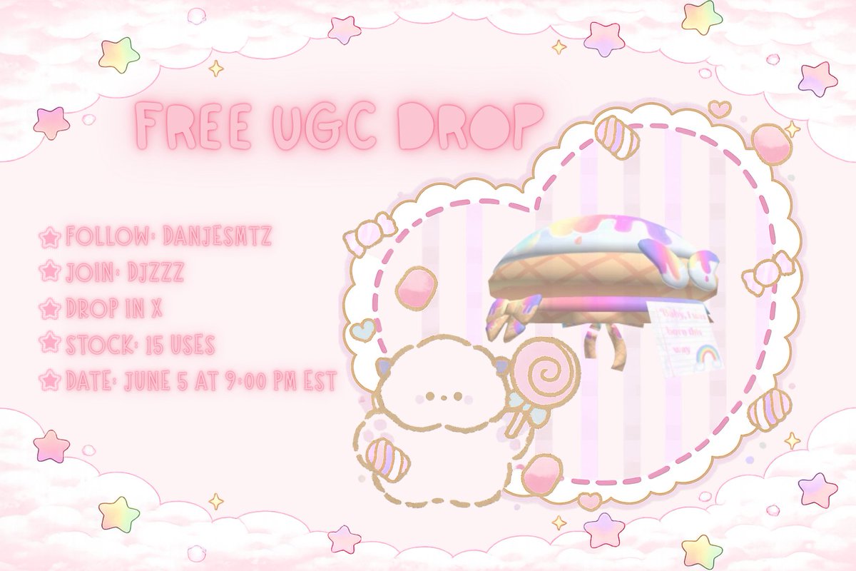 danjezzz's tweet photo. ⋆｡‧˚ʚ🍭ɞ˚‧｡⋆
FREE LIMITED DROP

⋆˚꩜｡https://t.co/vLFLt0T630
⋆˚꩜｡https://t.co/sqluJEUXxF

#roblox #robloxfreeugc #robloxlimitedugc https://t.co/SlhdJmzaKS