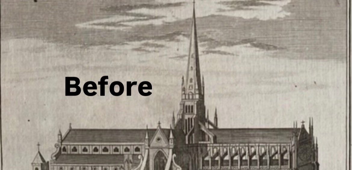 harris_nic59544's tweet photo. Lightning hit old St Paul’s Cathedral in 1561 and the spire went up in flames. The lead roof melted and the great bells crashed from the tower. Many in London saw it as an omen.

#HistoryMatters #EarlyModernHistory #LondonHistory #BritishHistory #OnThisDay https://t.co/MVTLjrbjEM