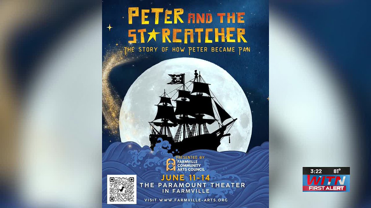 WITN's tweet photo. If you’re looking for your next live theatre experience, look no further, as “Peter and the Starcatcher” is coming to an ENC stage next week.

Story: https://t.co/4Dz4GaVBrB https://t.co/hWkYesKKvI
