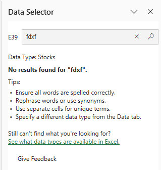 KirkLindstrom's tweet photo. It is embarrassing to be a Microsoft stock holder when they can't get their act together.  It has been three days since $FDX spun-off $FDXF and yet it doesn't have the Excel stock lookup working despite us paying for working software.  When will you fix this @MicrosoftHelps ? https://t.co/Cqe64jYvl6