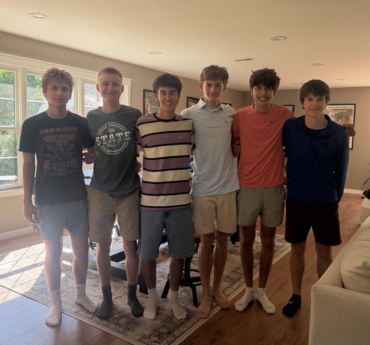 SWells02's tweet photo. My heart is full tonight. Hosted the @RevereLocal 4x800 team for a pre-State Championship dinner. Love these boys! Proud of each of them and excited to watch them chase their goals this weekend.

Let’s go, Minutemen! ❤️💙 https://t.co/KaNtlIIetr
