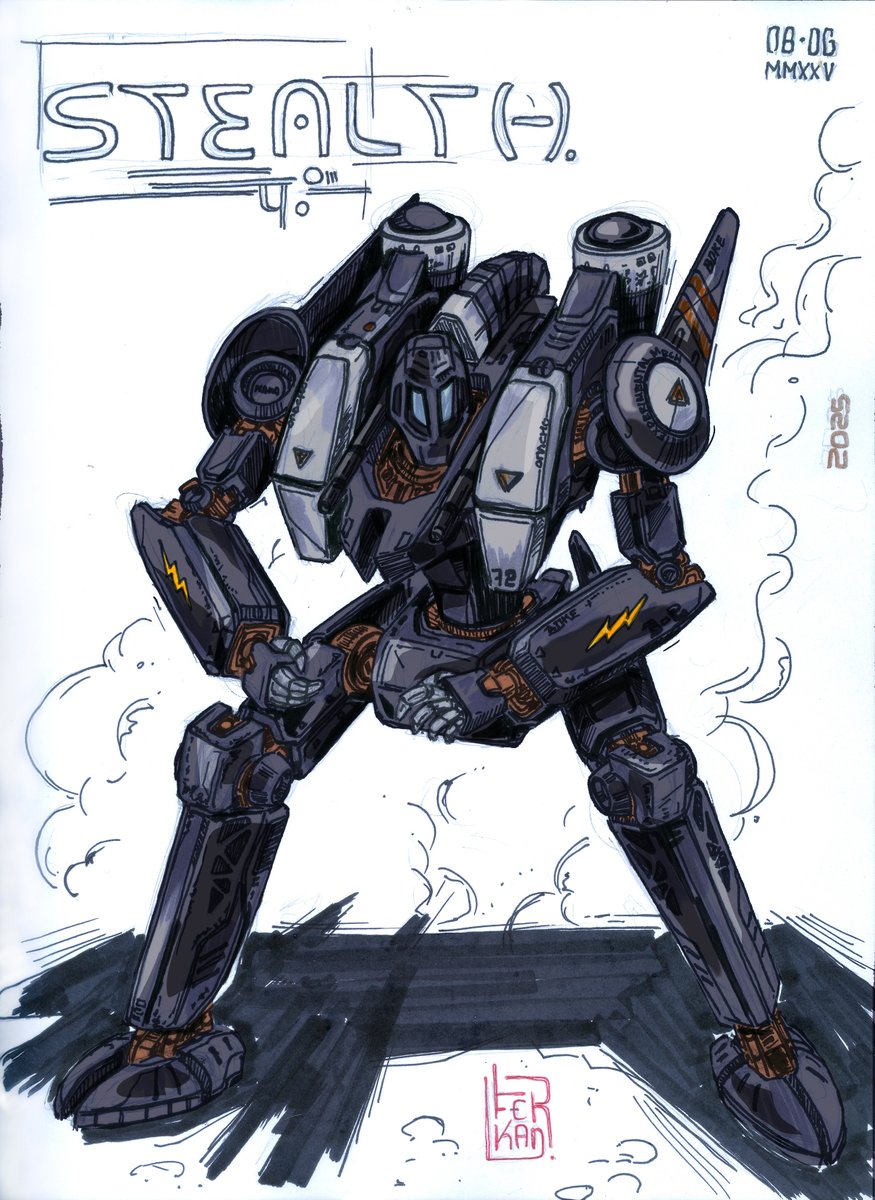 f3rkad's tweet photo. Battlemech Stealth another redesign from 3055. Original design on the right, you'll find more drawings like this on my patreon: https://t.co/KWkYfn4THW #battlemech #stealth #tro3055 #battletech #ferkad #メカ https://t.co/QiNNCzJ68Z