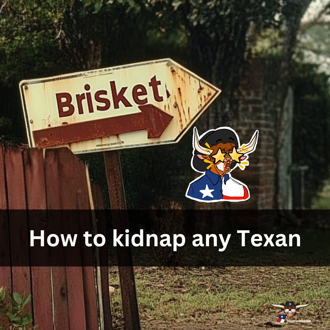 TXHappens's tweet photo. Texans don’t follow every sign… but a brisket sign? That’s basically a legal summons. 😂🔥
Tell me there’s smoked meat down that road and suddenly I’m taking a detour with my hazards on.
#TexasHappens #TexasHumor #Brisket #TexasBBQ #OnlyInTexas #BBQLife #DontMessWithTexas #YallKnow