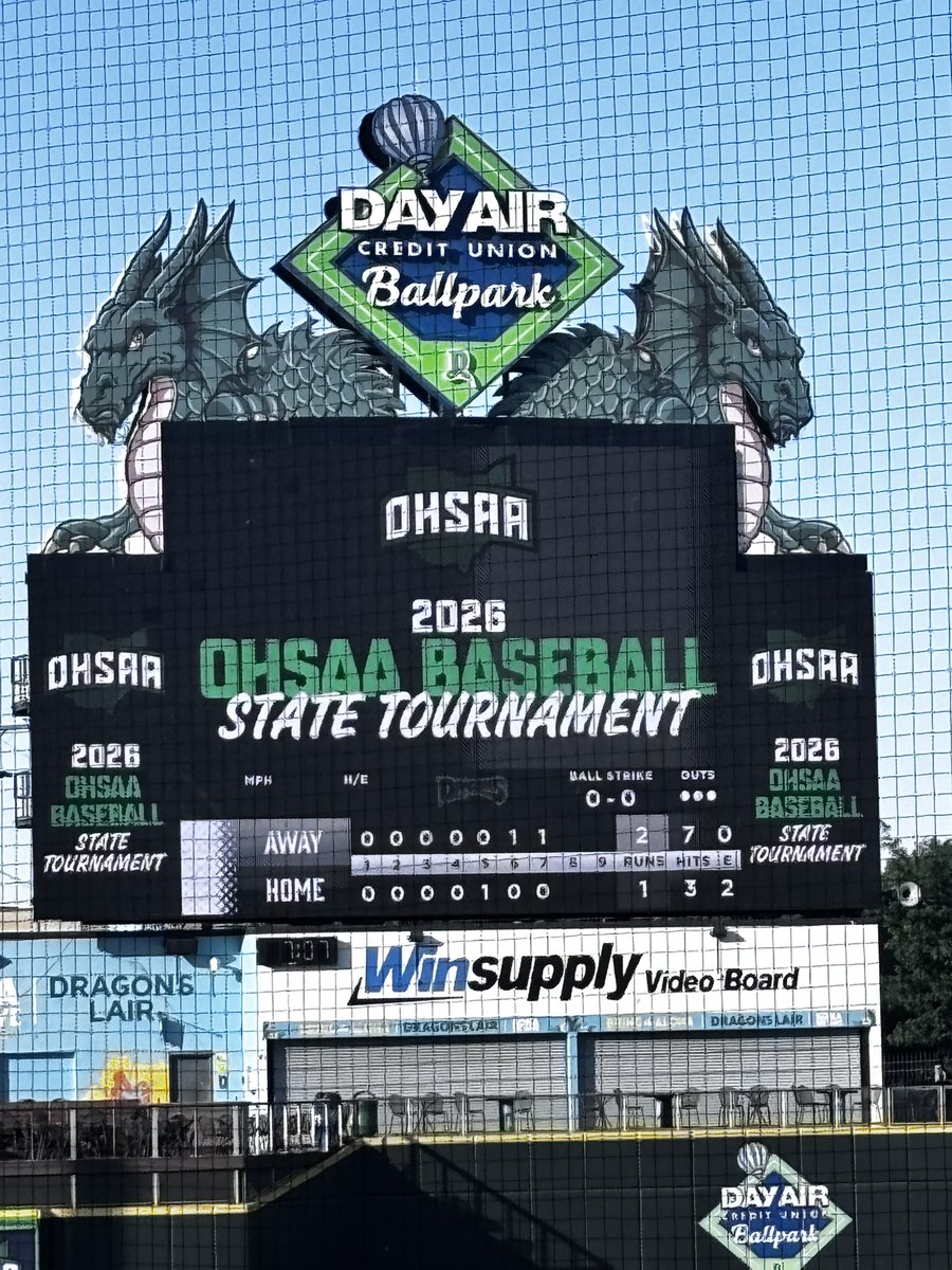 WildcatsOfHHS's tweet photo. Update from the “Diamond” seats for today’s 3rd Round @OHSAASports D2 Baseball State Tournament game:
Harrison 2
Loveland 1
FINAL 
#THINKBIG ⚾️⚾️⚾️ @Harrison_BSBL @SouthwestLocal @HarrisonWildcat @DaytonDragons @SWOSportsDaily @mlaughman @ENQSports @MikeDyer https://t.co/xF2j5GiH2H