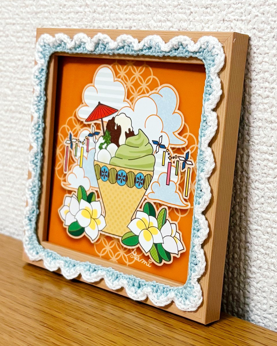 MacchiBaco's tweet photo. 「雲の峰」10角額装

Mami 初ミニ #個展 🎨
「＠マッチバコ」
ただ今開催中です🖼️🎵

会期🔸5/28（木）〜6/7（日）
時間🔸11:00～18:00
会場🔸Gallery IYN ※在廊なし

会期中、Gallery #IYN 様が通販対応してくださいます💕

⬇️コチラから
https://t.co/sOH3PjnYN8

#イラスト #アート #かぎ針編み https://t.co/x8hhQtgz0U
