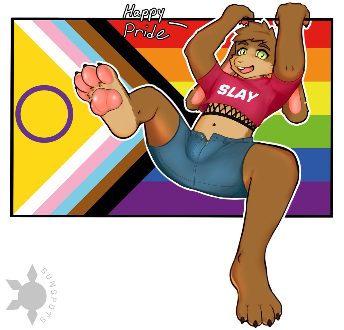 HeliosGoldenSun's tweet photo. Happy Pride🏳️‍🌈
#furrydrawing #furryartwork https://t.co/oeRUF5lrtb