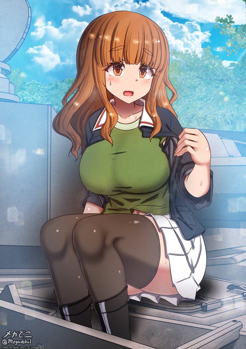 暑がりな沙織。 大洗のPJは暑そうですね💦

Saori cooling off from the heat. Oarai PJ looks like pretty hot.

#ガルパン
#garupan 
