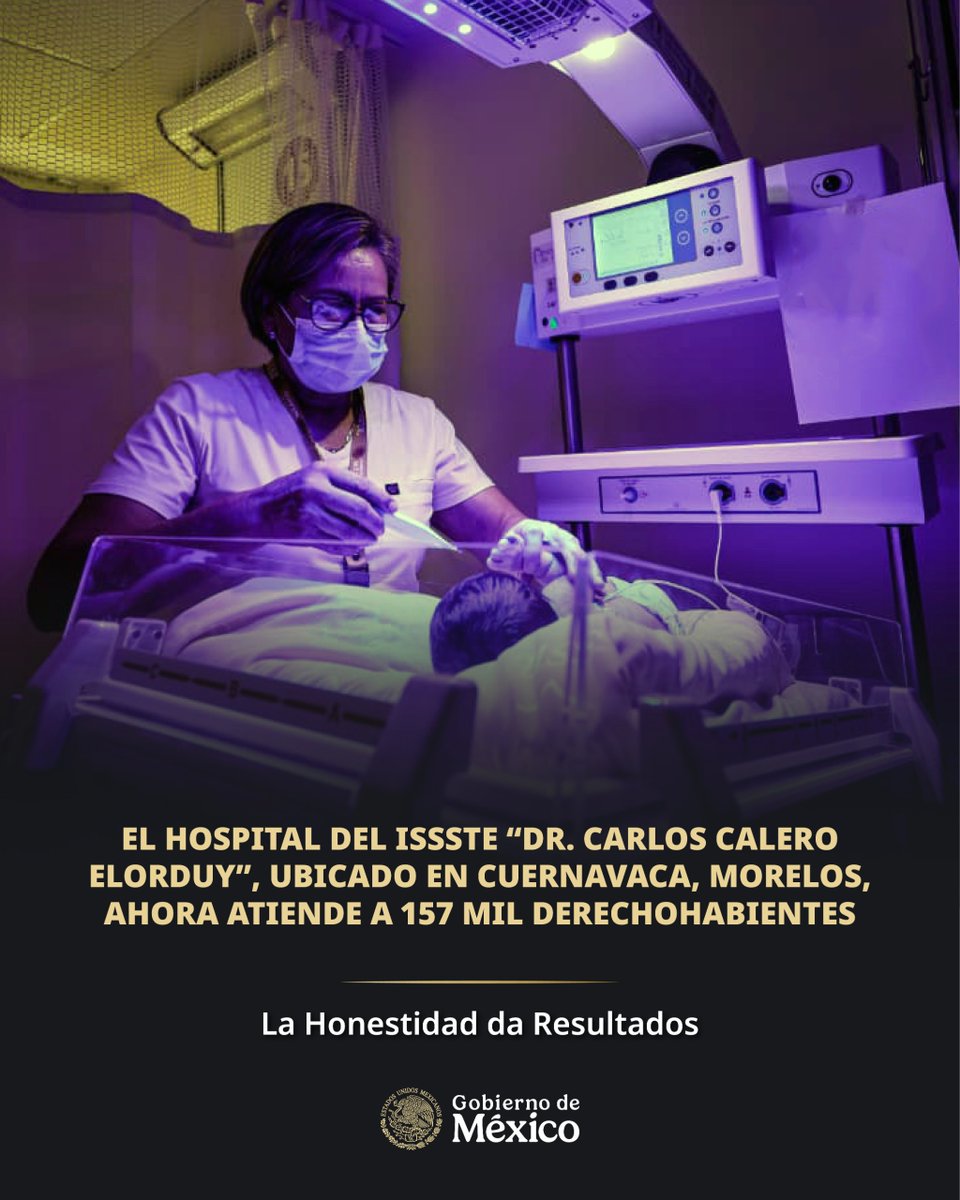 ISSSTE_mx's tweet photo. Porque lo más importante para el ISSSTE eres tú. 🫂

 ☀️ La "Ciudad de la Eterna Primavera" es una más de las ubicaciones que se han visto beneficiadas con la transformación del ISSSTE y para muestra basta un botón. 💟

🚪 Tras 15 años de abandono, el @GobiernoMX, encabezado por la Presidenta @Claudiashein, reaperturó el Hospital General “Dr. Carlos Calero Elorduy” rehabilitado para que contara con todos los servicios que la población necesita como:

⚕️ Medicina interna
⚕️ Cirugía general
⚕️ Pediatría
⚕️ Laboratorios
⚕️ Servicios de transfusión
⚕️ Urgencias y muchos más

#LaHonestidadDaResultados