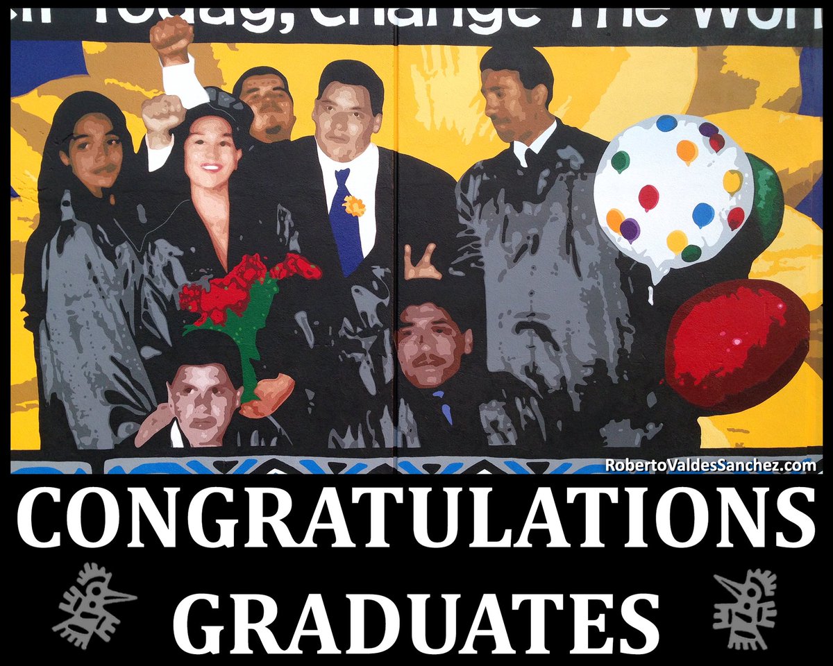 RVS_ChicanoArt's tweet photo. ¡Felicidades to all graduating students! 🎓

Keep learning to further your growth. Stay focused and continue developing your skills. ⭐️

•••

Artwork:
“Change The World” (2014) – mural (acrylic paint) 🎨 https://t.co/2mR5W7UcSK
