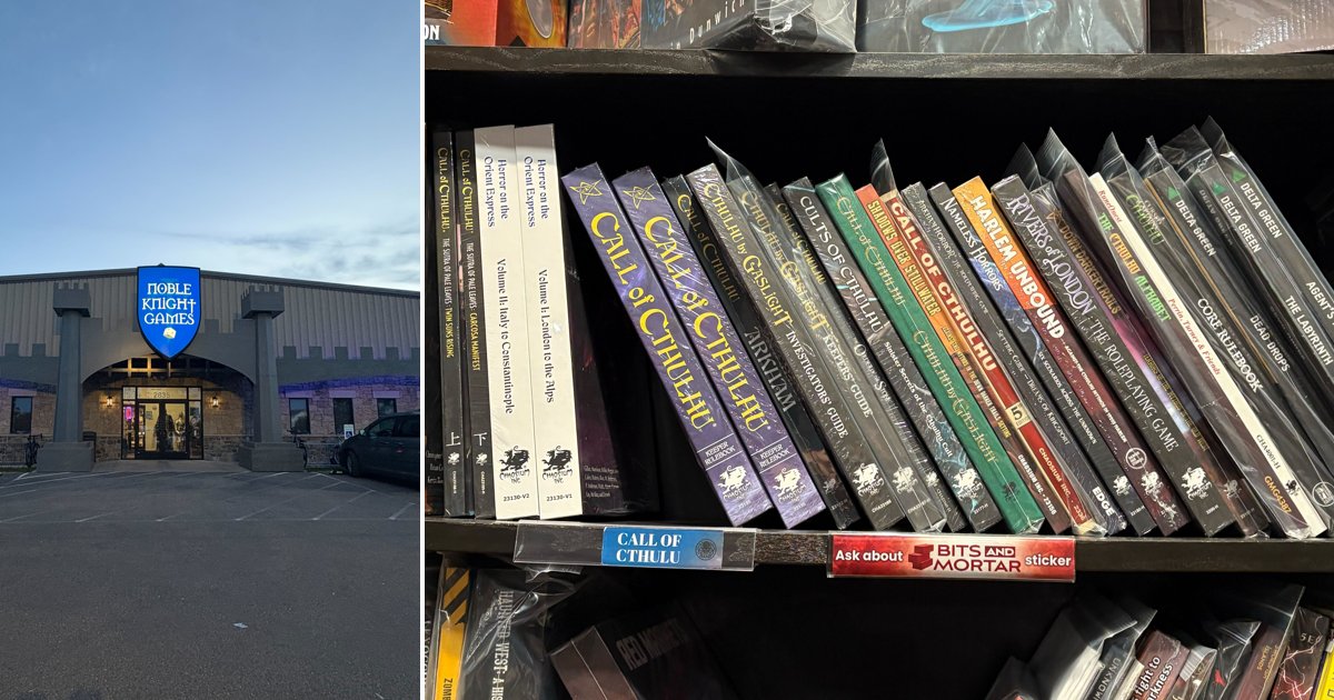 Chaosium_Inc's tweet photo. β Michal Lisowski was at Noble Knight Games in Madison WI πΊπΈ
#seeninthewild #flgs https://t.co/KPHnb4aDTV