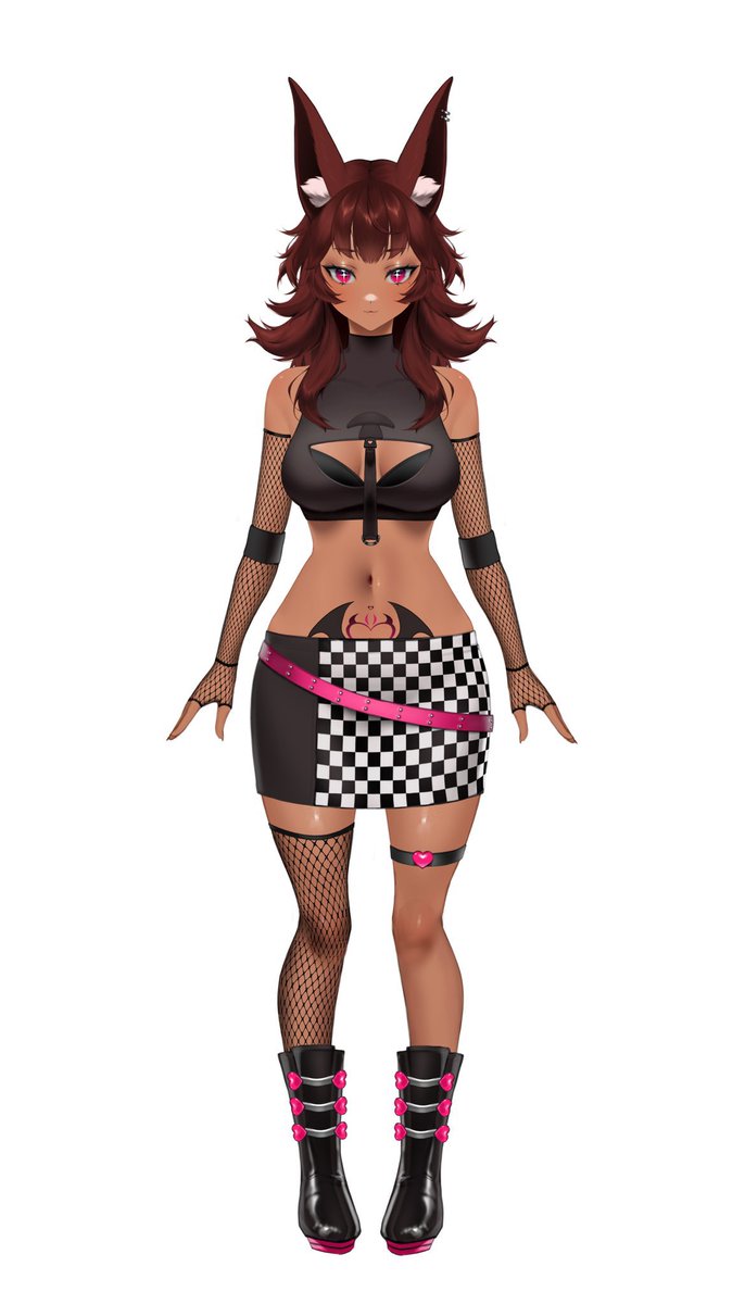 SlyAtla's tweet photo. Design vs Vtuber model! 💖🐰
Designer: ME!!
Model Artist: @yuumellow 

They actually have done an insane job!! #atlart https://t.co/0LMFdZ93Sb