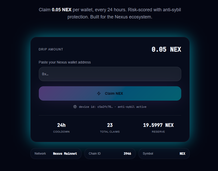Crypto_ditsy's tweet photo. thanks to the users who use this Faucet
no wallet connection required just paste your Nex address! https://t.co/JwcbZ9I5bT