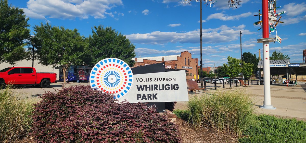 spottertim's tweet photo. Oh, and there's an amazing whirlygig art exhibit outside left field! https://t.co/dnI5FzxYNs