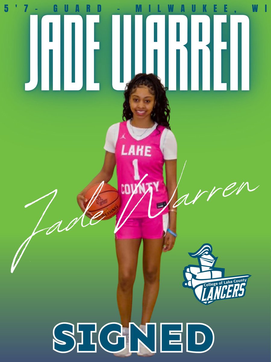 CLCwbasketball's tweet photo. We are excited to welcome in Johnson County CC transfer Jade Warren. Jade is a 5’7 guard who comes to us from Milwaukee, WI. We are excited to get Jade to campus &amp; on the court #TheLancerWay🟢🔵 https://t.co/TXhKNjZ9PD