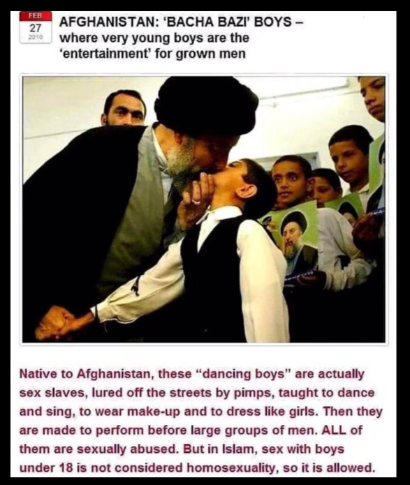 Lacey4Trump24's tweet photo. @realMaalouf The whole damn ISLAM "religion" is nothing more than them allowing themselves to rape little boys and girls.

And they'll kill anyone that disagrees with it. https://t.co/5OFHTH4T1V