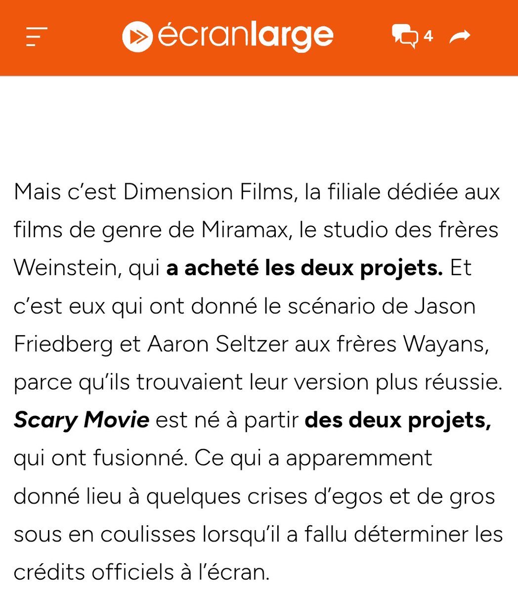 ACEMODEY's tweet photo. C'est littéralement faux bordel de merde, et cette personne est PAYÉ pour écrire sa grosse merde revisioniste ? 

Mais ça va pas la tête sérieux ...Vous êtes vraiment des journalistes à @EcranLarge ou c'est comment ? 

Qu'on me donne la source svp que je rigole. https://t.co/e3IMmpHg73