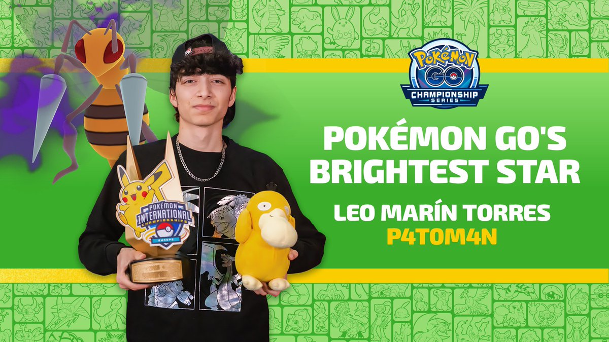 playpokemon's tweet photo. A young star emerges out of the #PokemonGO competitive scene as a back-to-back #PokemonEUIC champion!

Learn more about Leo "P4T0M4N" Marín Torres in our article in the link in replies ⬇️ https://t.co/jyBXAibBkB