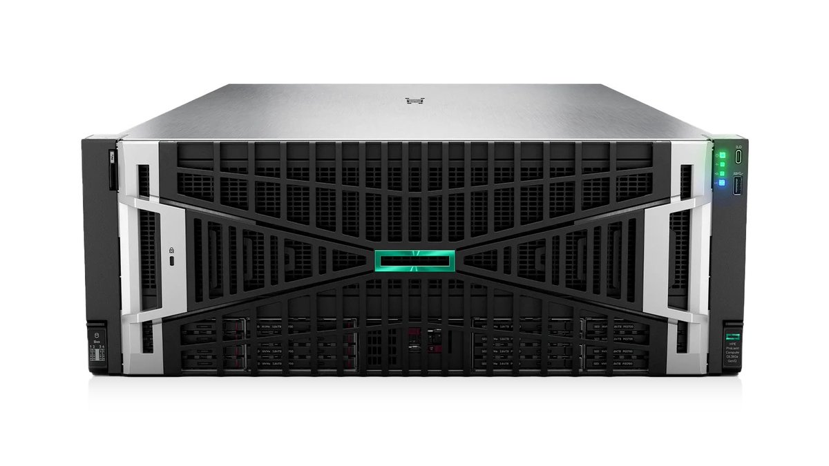 mycoliza's tweet photo. Hewlett-Packard Enterprise has some of the most tasteless industrial design of any major server vendor. it looks like a Marvel Cinematic Universe version of what a server looks like https://t.co/Y97gkH57EZ