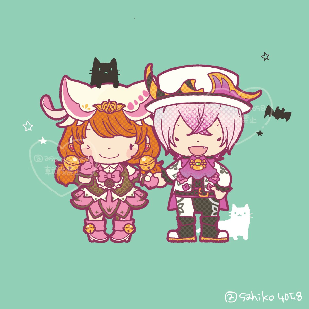 asahiko4058's tweet photo. #見た人もなにか無言で2人組をあげる
リクエストとプレゼントで描かせて貰った2人組たち🫶💕（無言じゃない） https://t.co/5InPEZYgYx