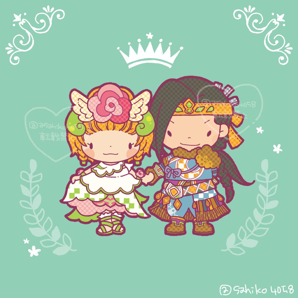 asahiko4058's tweet photo. #見た人もなにか無言で2人組をあげる
リクエストとプレゼントで描かせて貰った2人組たち🫶💕（無言じゃない） https://t.co/5InPEZYgYx