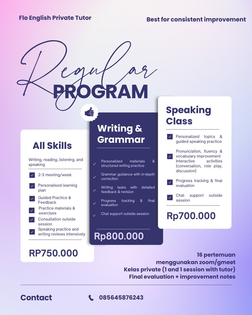 bloomiesflo's tweet photo. @nabblest bisaa kakk, nanti ada Personalized learning, jadi materi yang diberikan menyesuaikan dengan kemampuan sembari menyiapkan kakak untuk tes yang dipilih

https://t.co/Wwiav0iRfC https://t.co/JfHxHkXLA2
