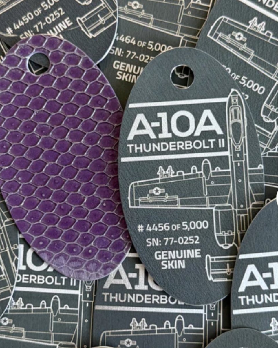 planetags's tweet photo. The A-10 is back in stock. Including a Honeycomb variant.

One of our most requested PlaneTags returns. If you've been waiting to add a Warthog to your collection, don't wait too long. https://t.co/YVwKbxAwvS

#A10 #Warthog #PlaneTags https://t.co/e5AHpJXXEo
