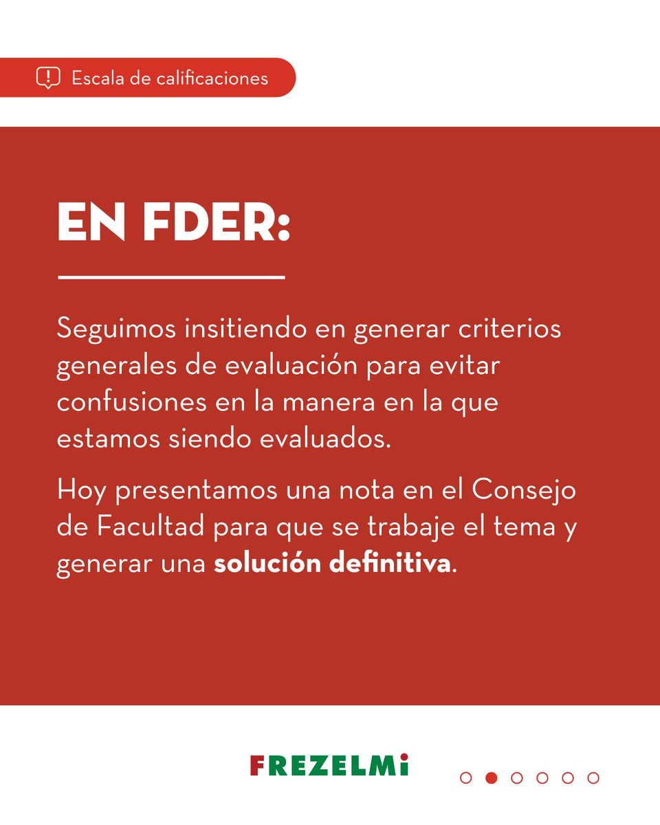 FREZELMI88's tweet photo. Solicitamos Criterios Generales de Evaluación para la Nueva Escala de Calificaciones 

(1/2)

La Nueva Escala se implementó en nuestra Facultad en 2025, y desde FREZELMI hemos insistido en reiteradas ocasiones en que se establezcan criterios generales de evaluación para evitar confusiones sobre la manera en la que nos estamos formando.

Se ha generado confusión con la interpretación del reglamento por parte de los docentes:
- Distintos criterios de aprobación 
- ⁠Utilización de escalas de calificación numéricas
- ⁠Utilizar el "Sin concepto" como calificación de parciales
- ⁠La imposibilidad de promediar nota para reglamentar el examen luego de obtener un muy insuficiente en el primer parcial;
entre otros.