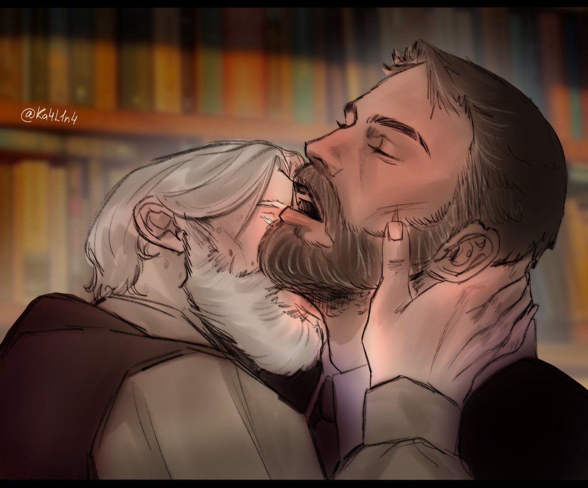 Ka4L1n4's tweet photo. Modern AU 📔
Two professors are hiding in the library 

#akotsk #asoiaf #baekar #hammeranvil #baelortargaryen #maekartargaryen https://t.co/blUApAosMz